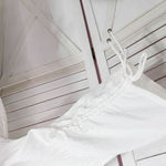 Anthropologie Maeve Beach Parachute Bomber Jacket White XL Scrunch Tie Zip Front Photo 8