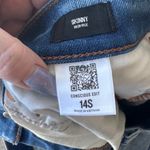 EXPRESS Medium Wash Distressed High Rise Skinny Jeans Size 14 Short Photo 4