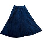 VAKKO Black Suede Elastic Waist Maxi Skirt Made in USA Size M Size M Photo 0