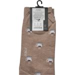 J.Crew Crew Style Tan Coffee Cup Patterned Socks Sz OS New With Tag Photo 1