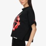 Nike NWT Women's Dri-fit Standard Issue Cutoff Crew Neck Top In Black Photo 3