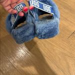 UGG  Fluff Yeah Blue Fuzzy Slipper Slides Size 8 Photo 3
