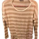 Market & Spruce Long Sleeve Caramel Striped Top- Size: Large Photo 0