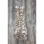 Mable Floral Print Ruched Bodycon Dress Spaghetti Strap Midi Slit Photo 4