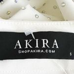 Akira White Bridal Bride Crystal Jewel Diamond Embellished Feather Trouser Pants Photo 1