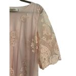 Simply Couture  Sz XL Peach Laced 3/4 Sleeve Tunic‎ Top Shirt Dress Lace Tops Photo 4