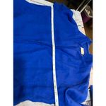 Chico's 1 Blazer Womens M Blue Linen Relax Front Pockets Long Sleeves Unlined Photo 5