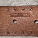 Fossil  Leather Western Boho Brown Belt Antique Gold Studs Detail Small Photo 8