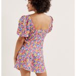 For Love & Lemons  Sasha Mini Dress in Blue Dizzy Floral Photo 2