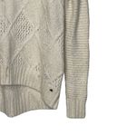 American Eagle  Open Knit Sweater‎ Size Small Cream Cotton Wool Stretch Blend Photo 2