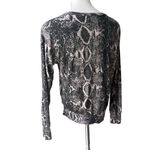 LNA Onion Snake Skin Print Sweater, Charcoal Python, Sz S Photo 8
