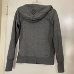 LULULEMON heathered speckled black scuba full zip hoodie jacket size US 4 Photo 4