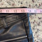 ZARA  Trafaluc Womens Faux Leather Flat Front Slim Skinny Biker Pants Black Small Photo 10