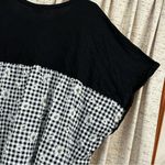 Torrid Cotton Modal Slub + Clip Dot Print Fabric Mixed Dolman Tee - 6X Photo 1