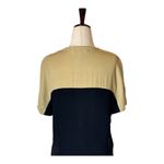 ALC Frank ALC Dress Women 8 Tan Black Silk Colorblock Short Sleeve Shift Mini Luxury Photo 3