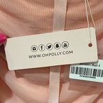 Oh Polly Feel the Frill Bardot Ruched Mesh Bidycon Mini Dress Blush Pink Size 0 Photo 10