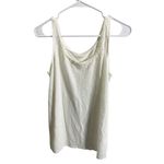 Eileen Fisher Women’s Linen Tank Embellished Neckline Small Beige Photo 1