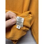 American Giant Waffle Knit Full Zip Hoodie Womens Medium USA Made Yellow Heavy Photo 2