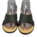 Sofft Slide Sandal Kitten Heels Women’s Size 8M Navy Leather Open Toe Slingback Blue Photo 6