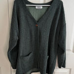 Metro 212 green button up cardigan size large Photo 0