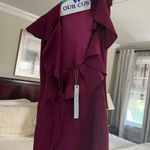 She & Sky  Burgundy Suede Romper NWT Photo 3