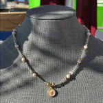 Handmade Freshwater Pearl and Gold tone Pendant Necklace ✨ Photo 0