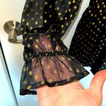 NWT Called For a Toast Black and Gold Dot Long Sleeve Romper Photo 5