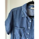 Women’s Jean Dress Large Denim Work Office Knee Length 0096‎ Blue Photo 2