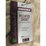 Gloria Vanderbilt New  size 18 Brown Pockets Pleated Chino Shorts Free Shipping Photo 3