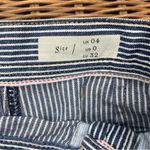 Pilcro and the Letterpress Anthropologie Button Striped Denim Mini Skirt Size 0 Photo 8