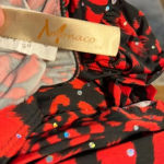 Monaco Ankle Length Sequin Side Slit Dress Small Red Photo 5