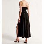 Abercrombie & Fitch Abercrombie Black Satin Camille Maxi Dress Photo 4
