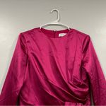 Mac Duggal Ieena for  26644 Asymmetrical Draped Long Sleeve Mini Dress Size 6 Photo 1