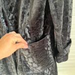 Vintage Mulberry Street Black Coat Soft Giraffe Print Button Front Jacket Size M Size M Photo 6