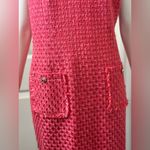 Karl Lagerfeld Karl Laggerfield Paris Tweed Midi Formal Front Pockets Party Pink Dress S 14 F7 Photo 11