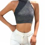 Women Gray Backless Bandage Tank Top Photo 1