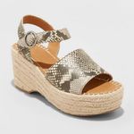 Universal Threads Snake Print Espadrilles Wedges Photo 0