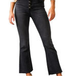 Hidden Skater High Rise Cropped Flare Jeans 27 Black Minimalist Punk Edgy Grunge Photo 0