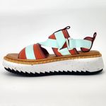 Chloé Lilli Multi-Strap Platform Sandals Orange/Teal EU 38 (US 7.5–8) Photo 9