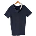 J.Crew Swimsuit Cover Up Hoodie Short Dress Womens S Blue Terry Cloth Lace Up Photo 6