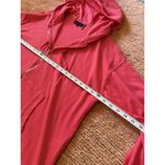 Donna Karan  Active Pink Zip Hoodie Bell Sleeves Drawstring Cuffs Women’s M Photo 2