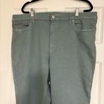 Ralph Lauren Lauren Green Shimmer Jeans Size 18 Photo 2