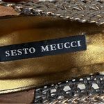 Sesto Meucci  Black and Gold Woven Flats SZ:8 Photo 5