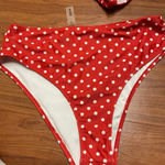 SheIn red poka dot bikini, size large Photo 6