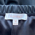 Ellen Tracy  Black Faux Leather & Rayon Side Strip Pants ~ Women's Size MEDIUM Photo 4