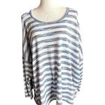 Lane Bryant Womens  Space Dye Striped Cold Shoulder Sweater Top - Sz 22/24 Photo 1