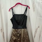 Gunne Sax Jessica McClintock Women’s 7 Black Metallic Gold Dress Gown Photo 3