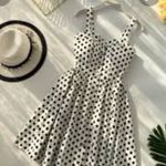 None Black and white polka dot dress Photo 2