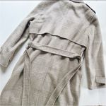 Theory Oaklane Grey Multi Marin Plaid Double Breasted Wool Wrap Tench Coat XL Photo 7