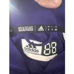 Adidas Women's Primeblue Half Zip Pullover Medium Purple Long Sleeve Top Photo 13